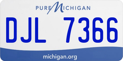 MI license plate DJL7366