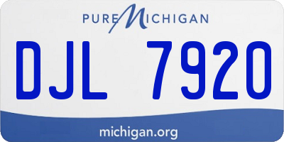 MI license plate DJL7920