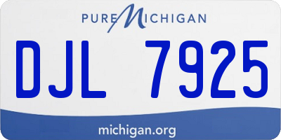 MI license plate DJL7925