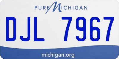 MI license plate DJL7967