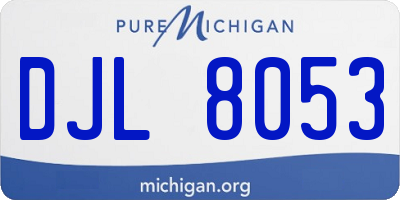 MI license plate DJL8053