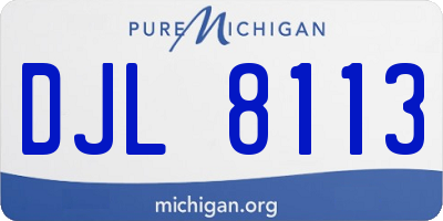 MI license plate DJL8113