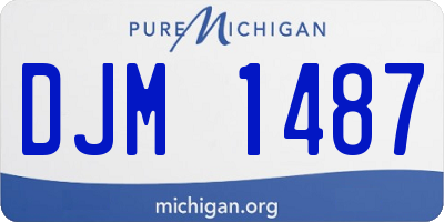 MI license plate DJM1487