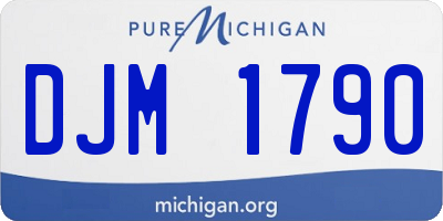 MI license plate DJM1790