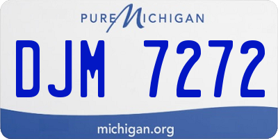 MI license plate DJM7272