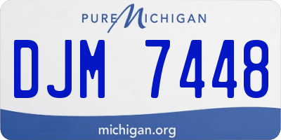 MI license plate DJM7448