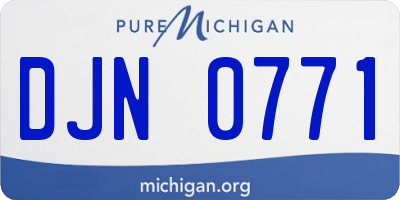 MI license plate DJN0771