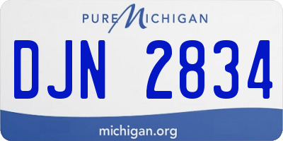 MI license plate DJN2834