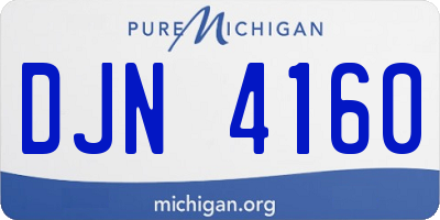 MI license plate DJN4160
