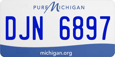 MI license plate DJN6897