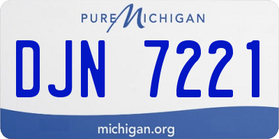 MI license plate DJN7221