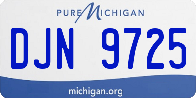 MI license plate DJN9725