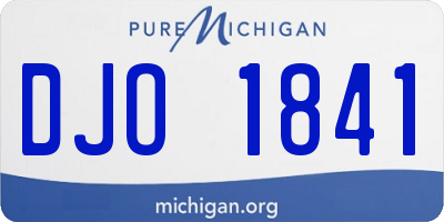 MI license plate DJO1841