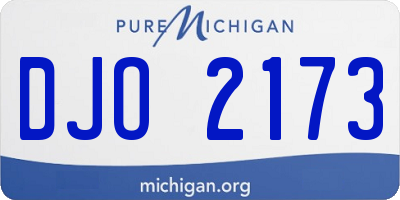 MI license plate DJO2173