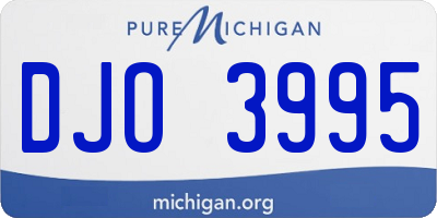 MI license plate DJO3995
