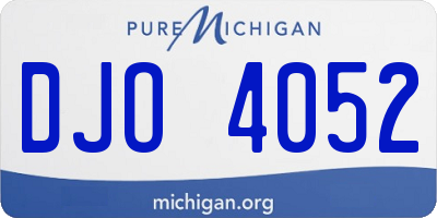 MI license plate DJO4052