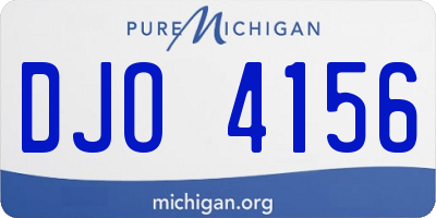 MI license plate DJO4156