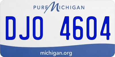 MI license plate DJO4604