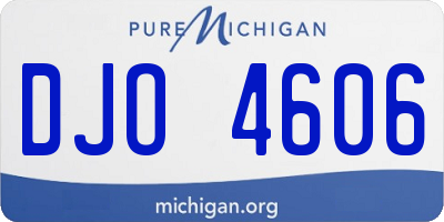 MI license plate DJO4606