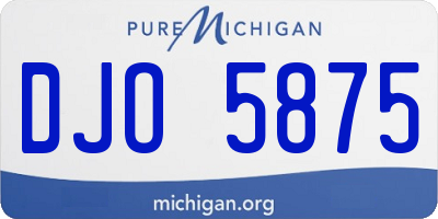 MI license plate DJO5875
