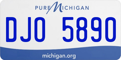 MI license plate DJO5890