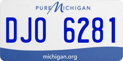 MI license plate DJO6281