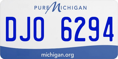 MI license plate DJO6294