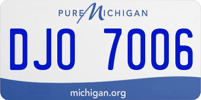 MI license plate DJO7006