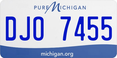 MI license plate DJO7455