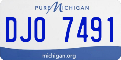 MI license plate DJO7491