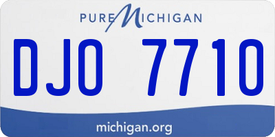 MI license plate DJO7710