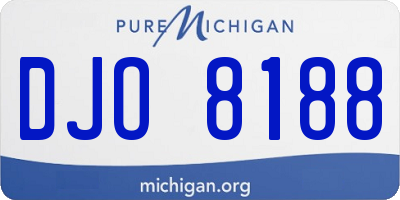 MI license plate DJO8188