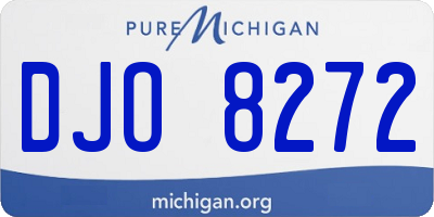 MI license plate DJO8272