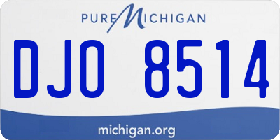 MI license plate DJO8514