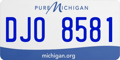 MI license plate DJO8581