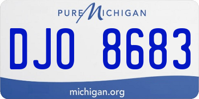 MI license plate DJO8683