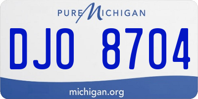 MI license plate DJO8704