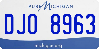 MI license plate DJO8963