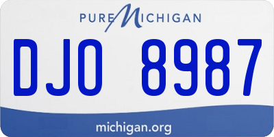 MI license plate DJO8987