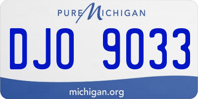 MI license plate DJO9033
