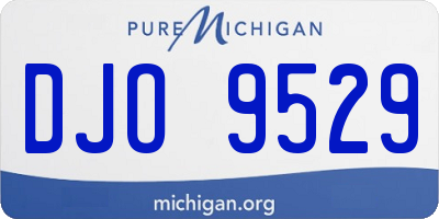 MI license plate DJO9529