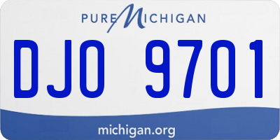 MI license plate DJO9701