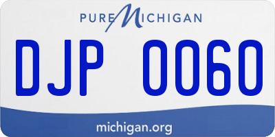 MI license plate DJP0060