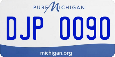 MI license plate DJP0090
