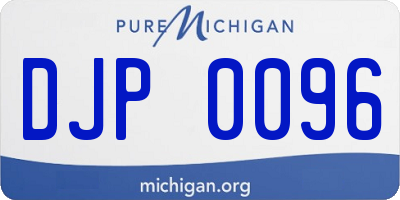 MI license plate DJP0096