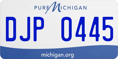 MI license plate DJP0445
