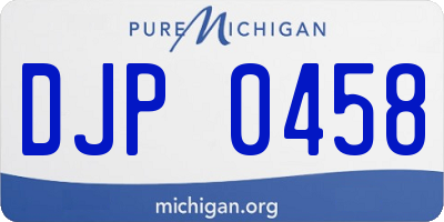MI license plate DJP0458