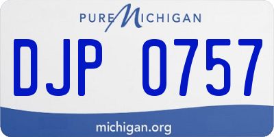 MI license plate DJP0757