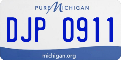 MI license plate DJP0911