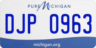MI license plate DJP0963